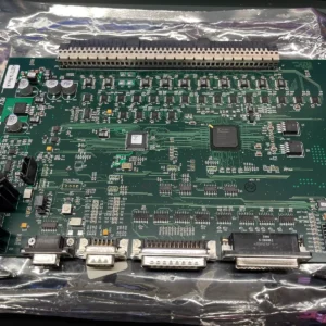 A computer board with many different components.