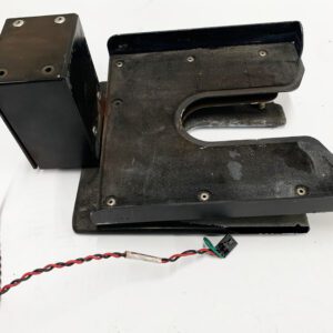 A black object with wires attached to it.