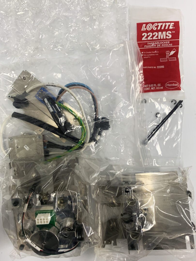 A bag of wires and parts for the 2 2 2 ms