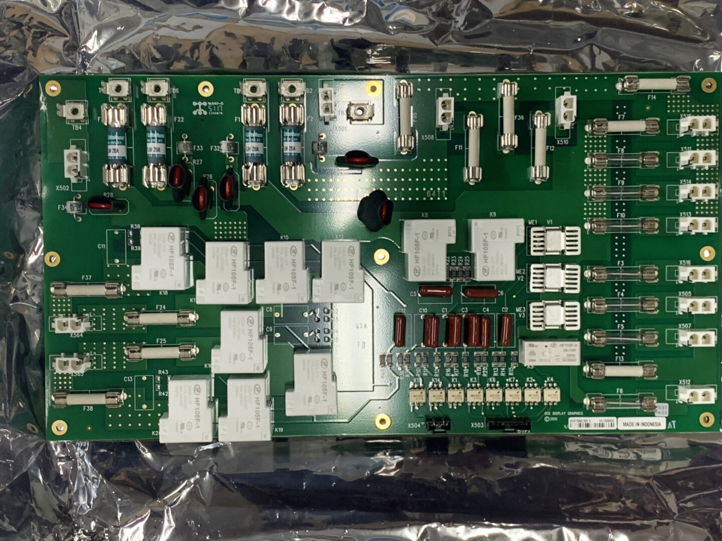 A board with many different types of wires