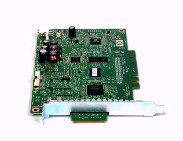 A computer board with some wires and a white background