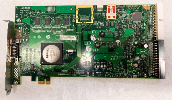 A close up of the front side of an electronic board